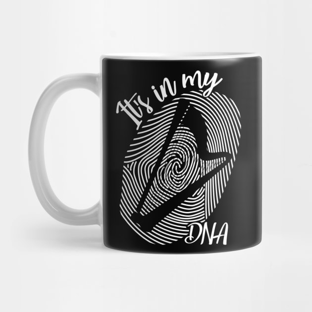 Harp Music Instrument Gifts Fingerprint by HBfunshirts